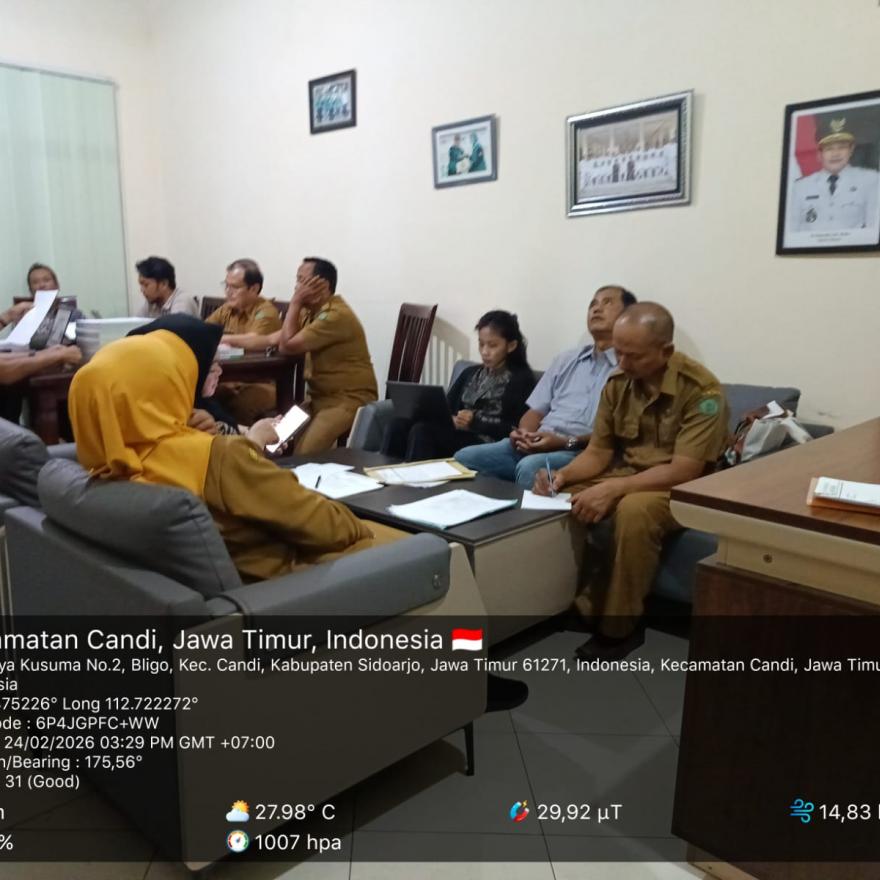 KEGIATAN MONITORING & EVALUASI REALISASI APBDes DESA BLIGO TA. 2025 OLEH TIM KEC. CANDI